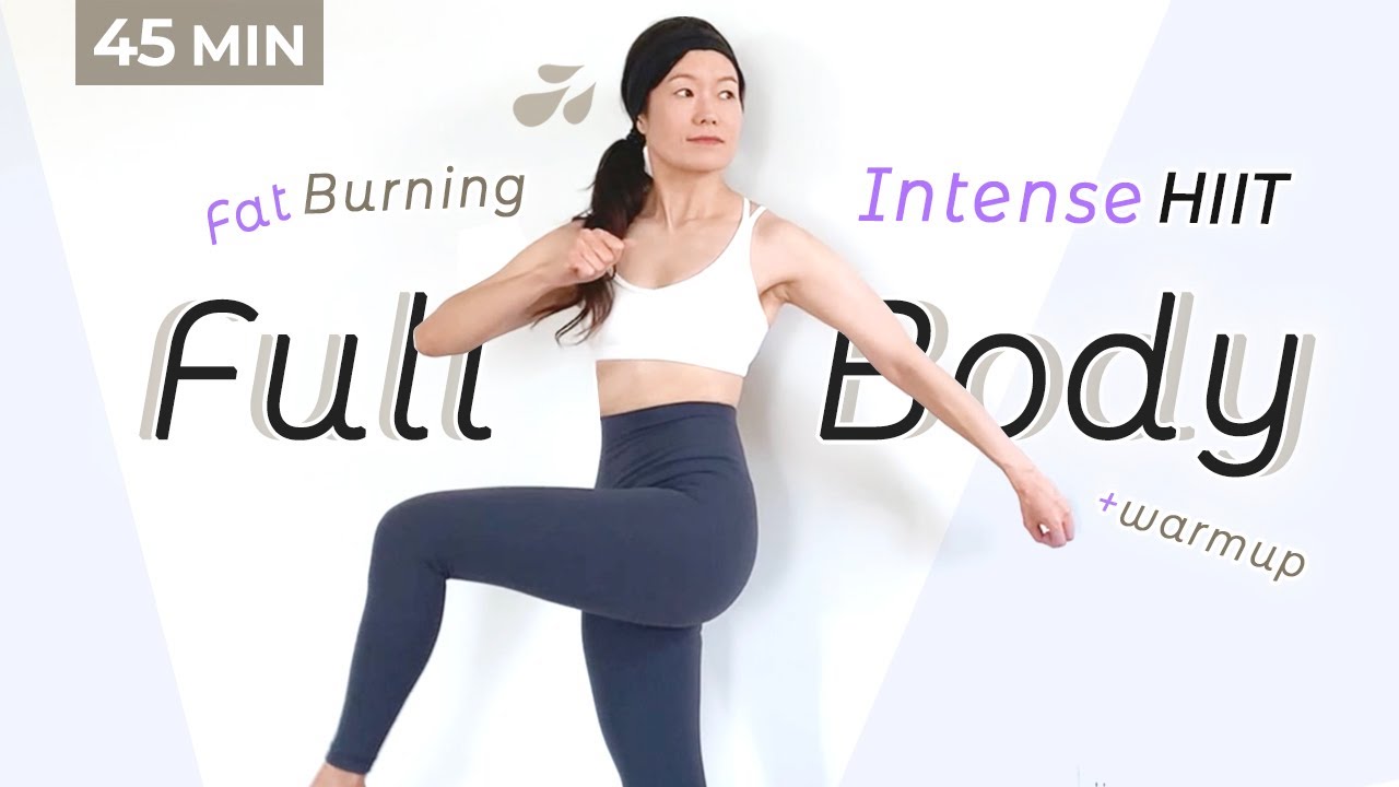 45 MIN INTENSE FULL BODY HIIT / Fat Burning Workout / No Repeat / No Equipment