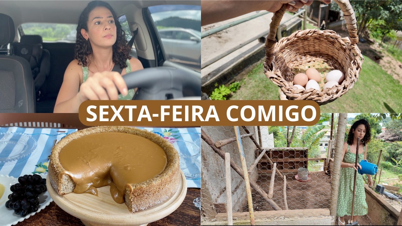 CUIDANDO DO LAR, ALMOÇO SIMPLES E GOSTOSO, SALADA DE CHUCHU,COLHEITA DOS OVOS, FIZ BOLO DE CHURROS