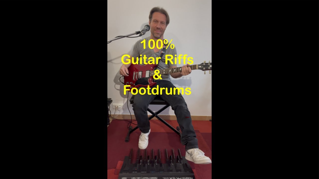 100% Guitar Riffs & Footdrums #guitar #guitarist #drummer #onemanband #demo #livestream