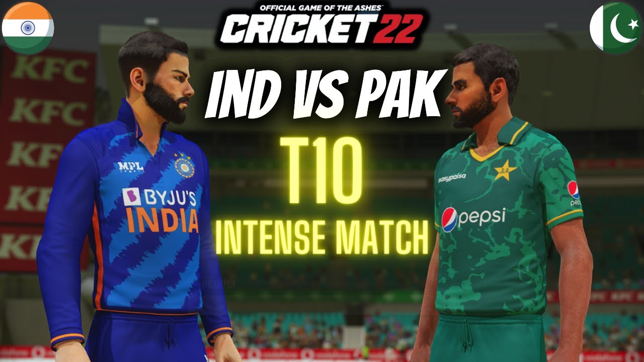 India 🇮🇳 vs Pakistan 🇵🇰 T10 Intense Match 🔥 In @RahulRKGamer Difficulty - Cricket 22 - RtxVivek