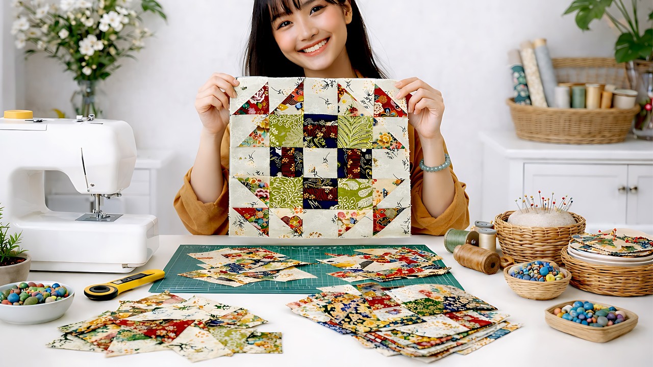 How To Make An Amazing Quilt From Fabric Scraps // Easy Patchwork Ideas