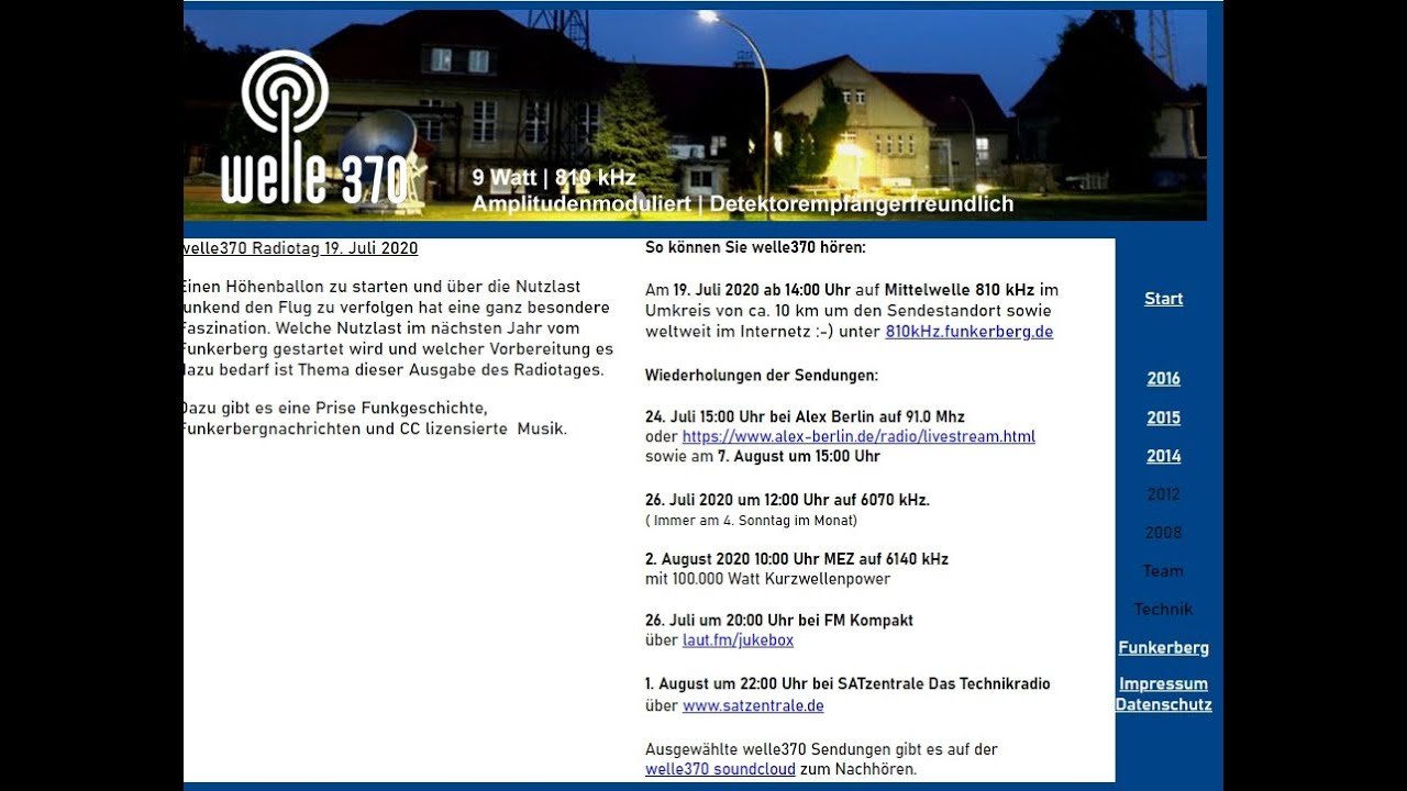 Welle370 Funkerberg via Moosbrunn 6140kHz 0843 UTC 02 08 2020