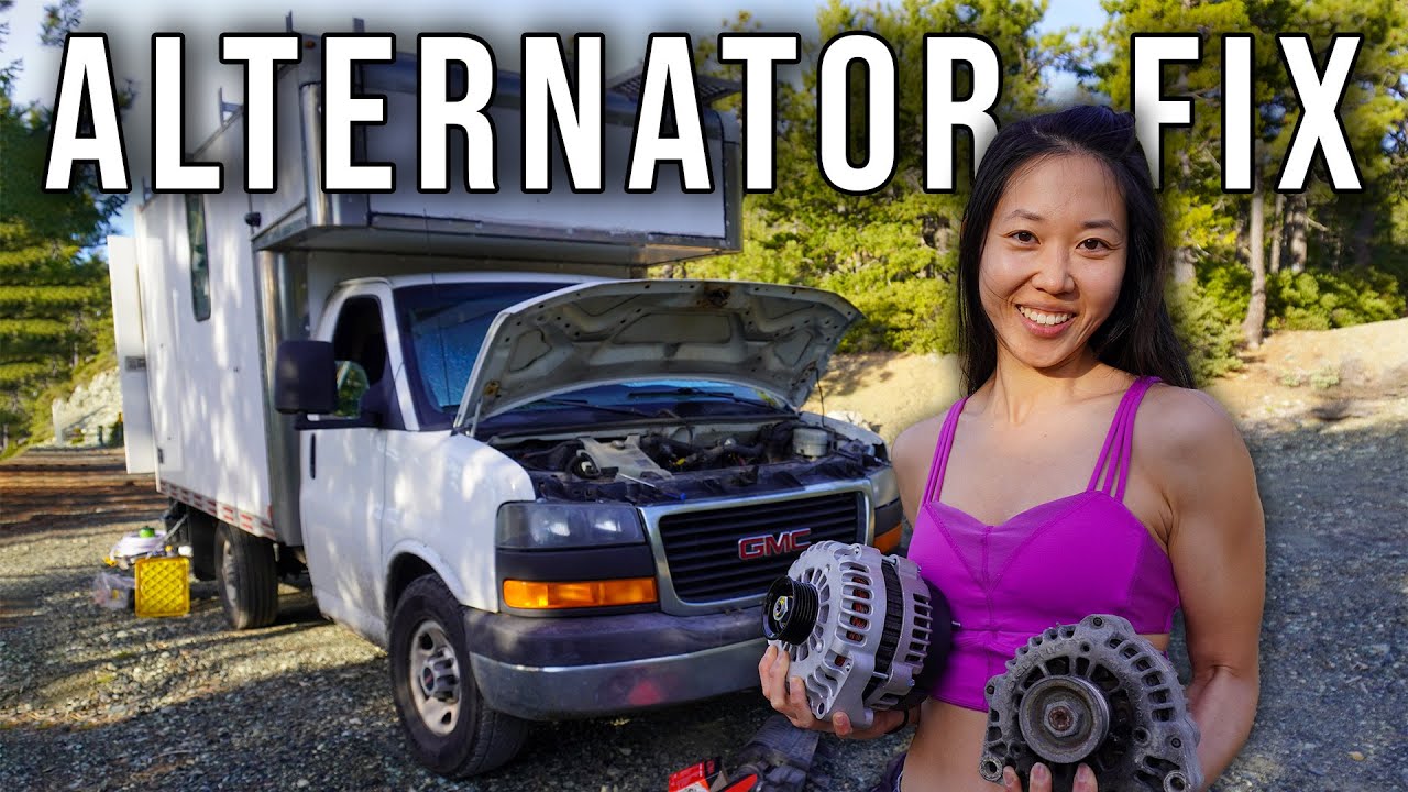 Camper Van Stuck in the Woods | Vanlife in California