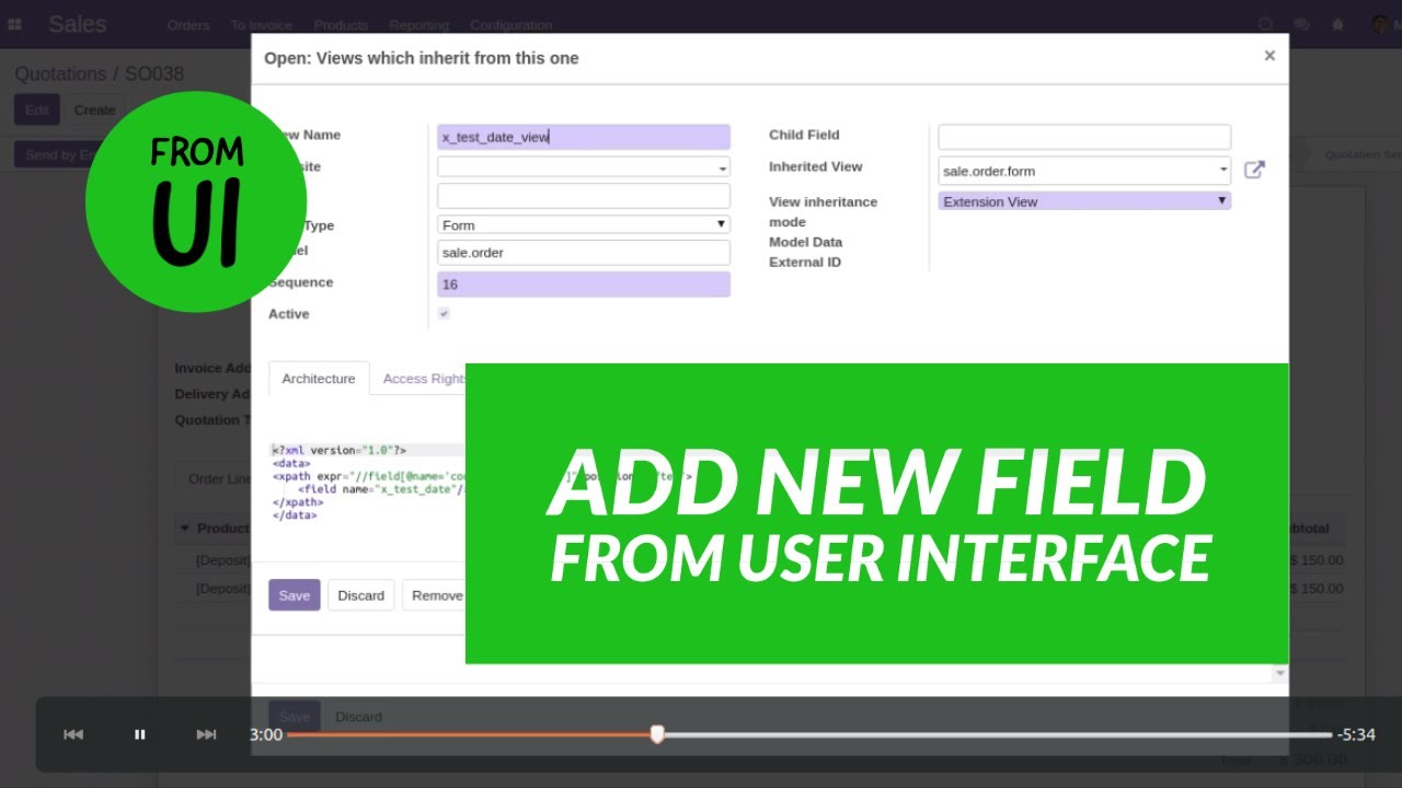 How to Add Custom Field From User Interface In Odoo
