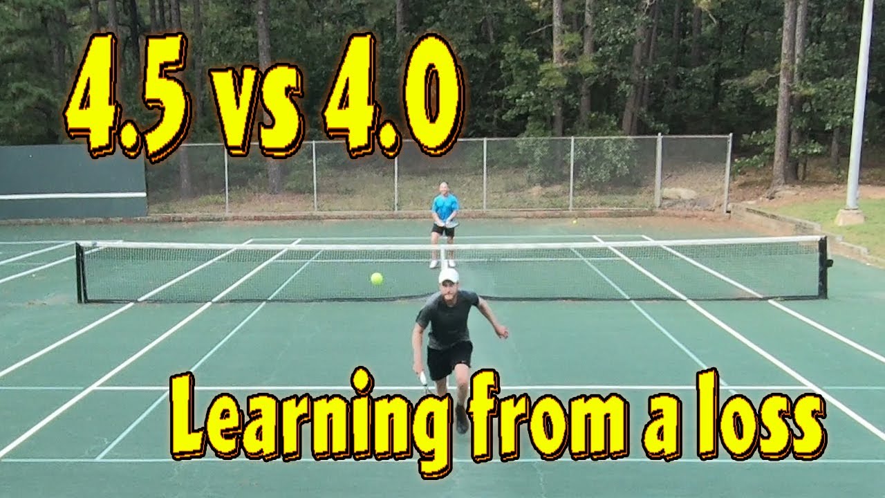 USTA 4.5 vs 4.0 Men's singles tennis highlights [How to learn from a loss]