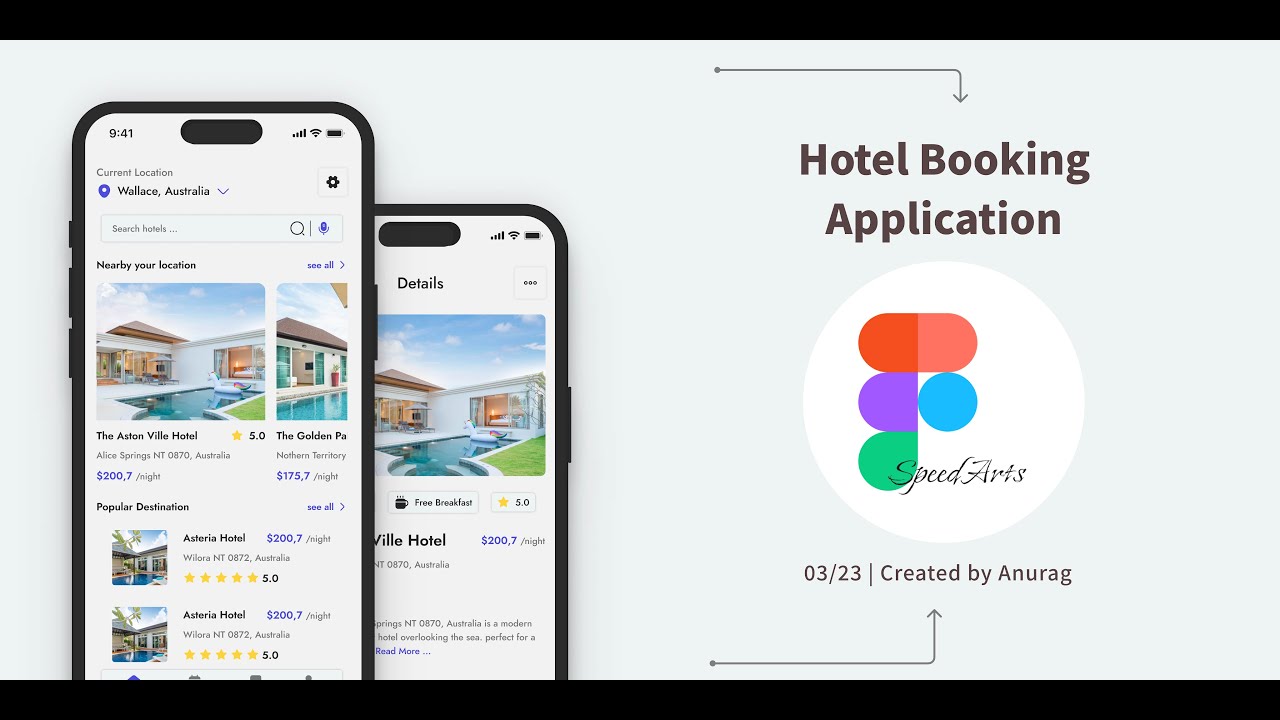 Hotel Booking App UI/UX Design Tutorial in Figma