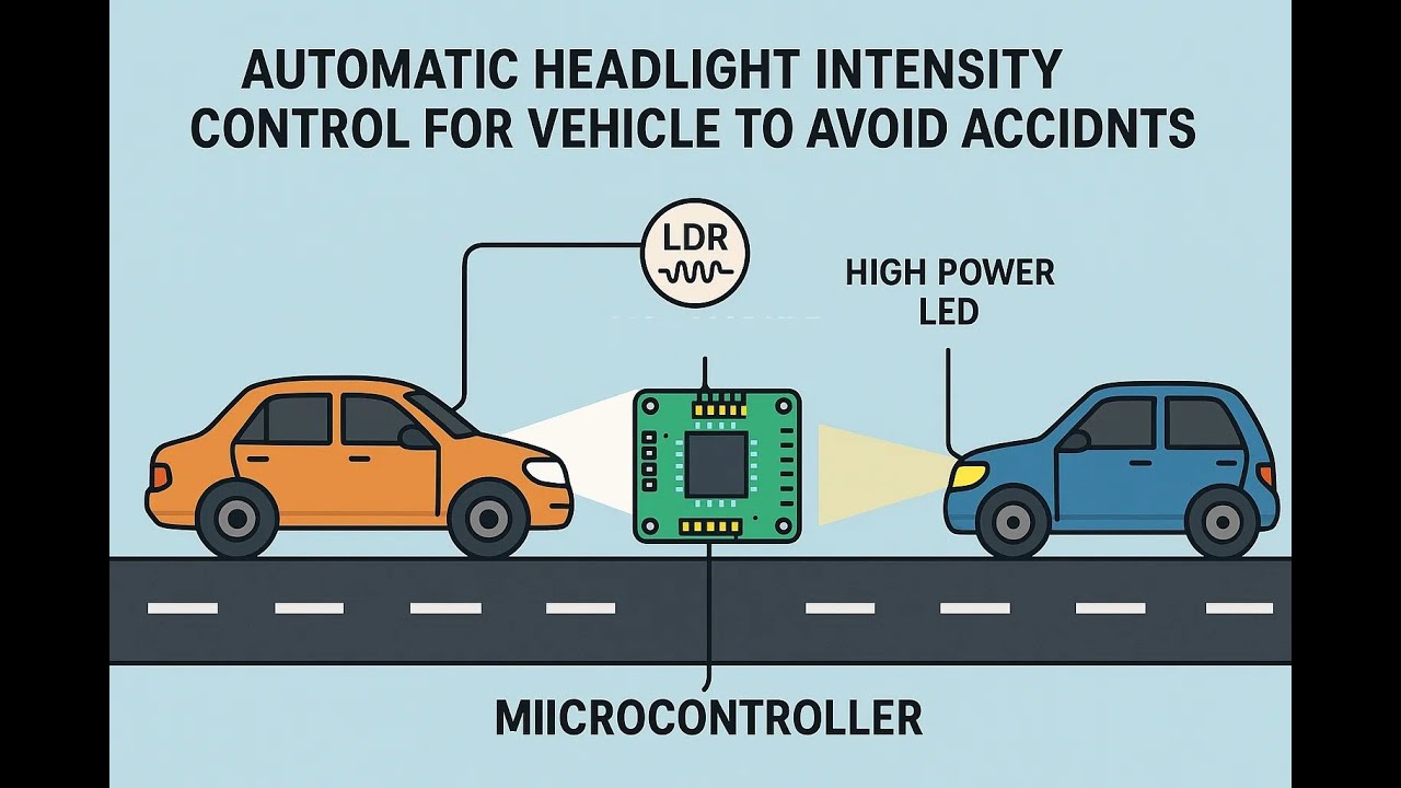 Automatic Headlight Intensity control for vehicle to avoid accidents