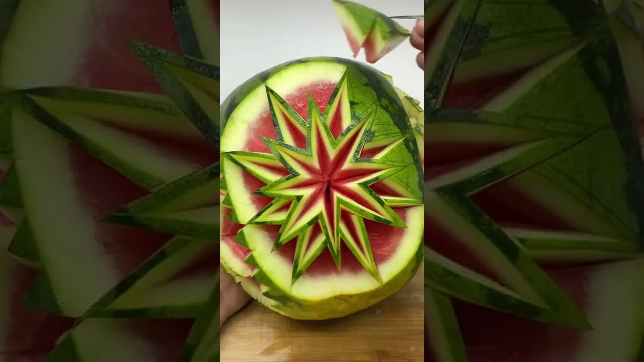 Tiktok Talent Craving Art with Watermelon!! #cravings  #Shorts