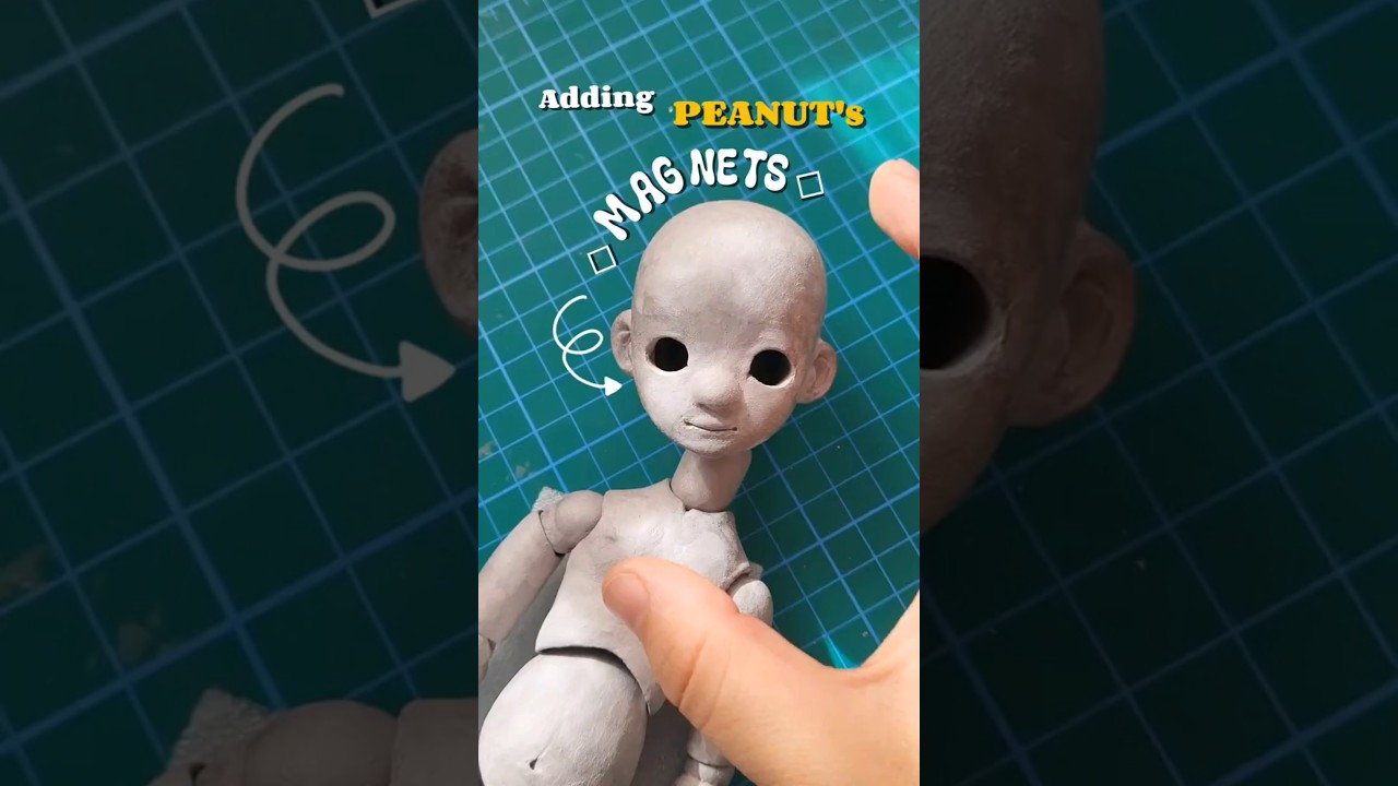 Adding magnets to my doll! #bjd #doll #art #shorts
