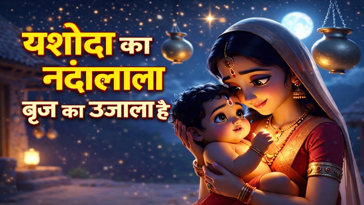 “यशोदा का नंदलाला – बृज का उजाला 🌙✨ | Meethi Lori for Sleeping Krishna