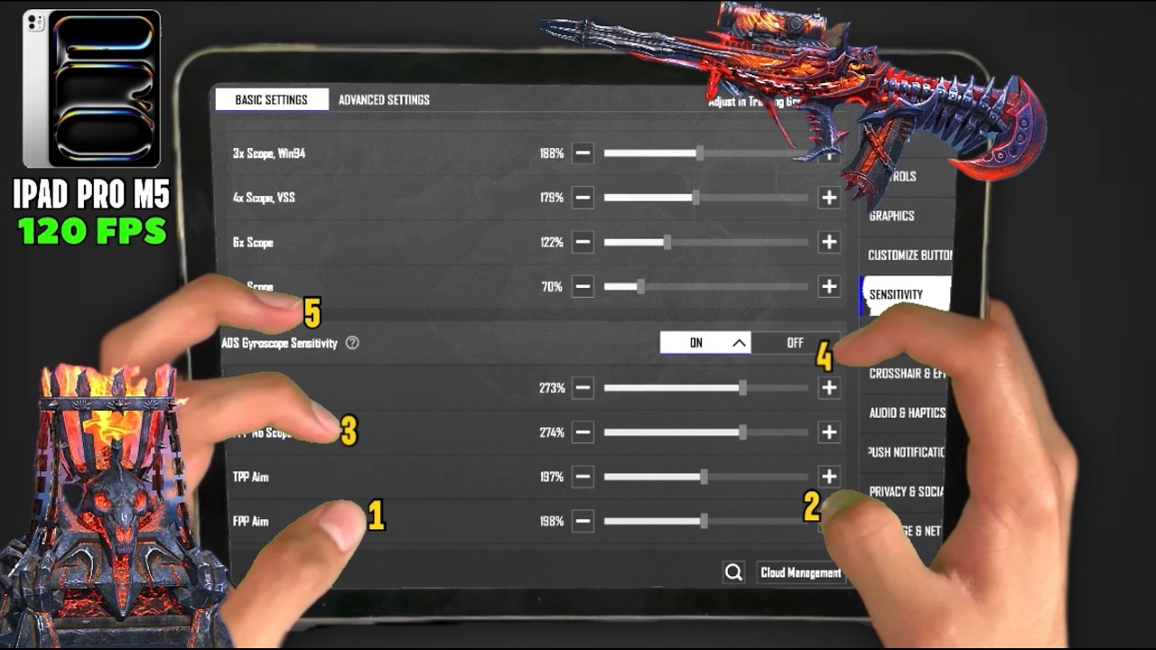 BEST CONTROL & SENSITIVITY!! IPAD PRO M5 (2025) 120 FPS | 5 Fingers Claw Handcam | PUBG MOBILE