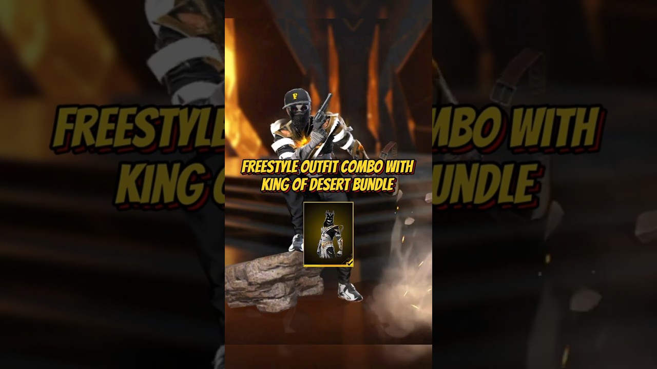 FREESTYLE 🇧🇷 OUTFIT COMBO 🍷 WITH KING OF DESERT BUNDLE 🔥 FREE FIRE 🔥