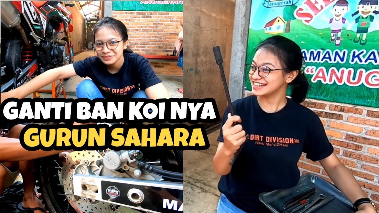 GANTI BAN MOTOR CRF 150L GURUN SAHARA BUAT TRABASAN | ALA ALA GUA