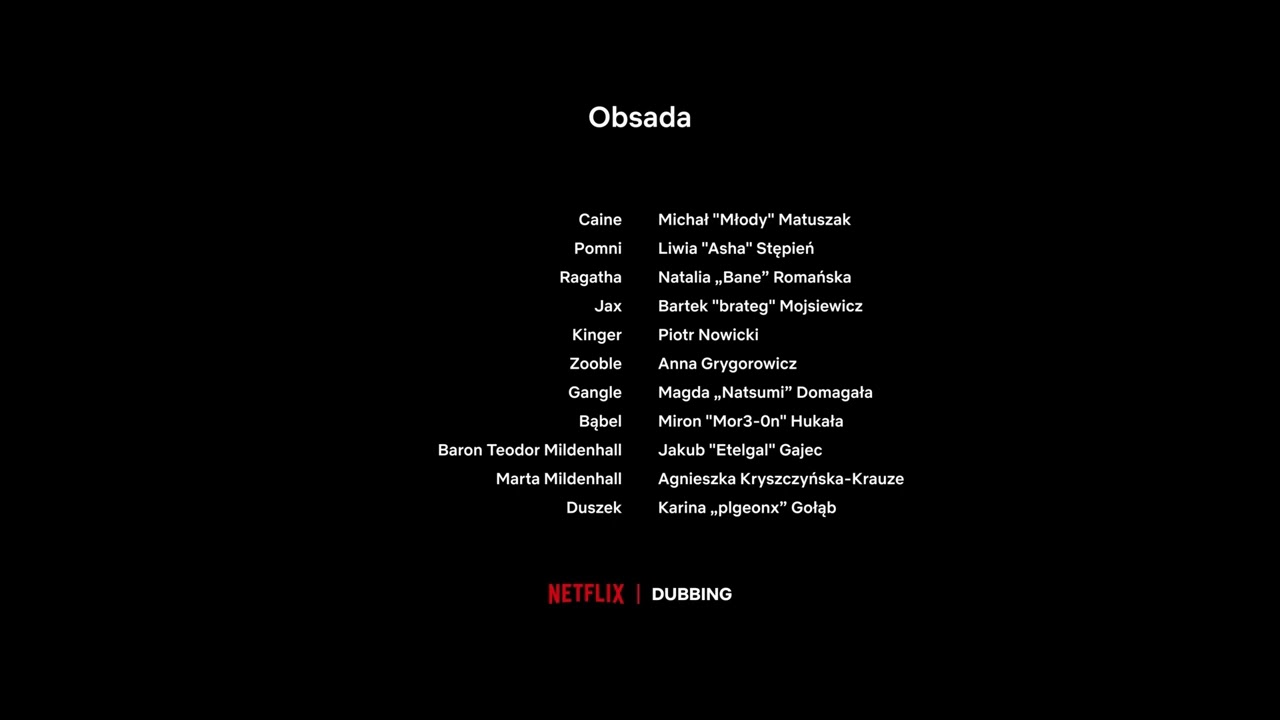 The Amazing Digital Circus - The Mystery of Mildenhall Manor - Dubbing Credits (Netflix)