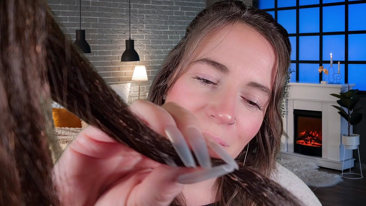 ASMR - Putting you to Sleep Roleplay (Hair play, Inaudible Whispers, Reading, Personal Attention) 💤😴