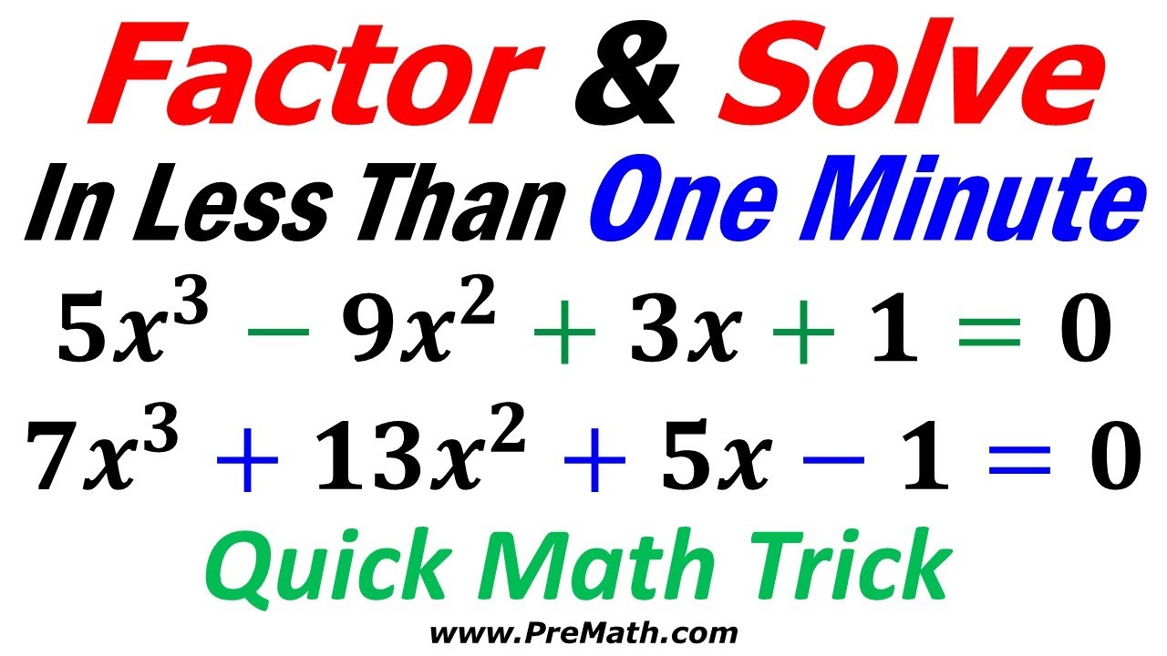 Find Factors and Solve Cubic Equations in Less Than ONE Minute! - Leading Coefficient Is Not One