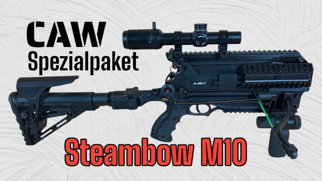 Armbrust-Tuning - Steambow M10 - CAW Edition - Spezialpaket - lange Picatinnyschiene & Scope