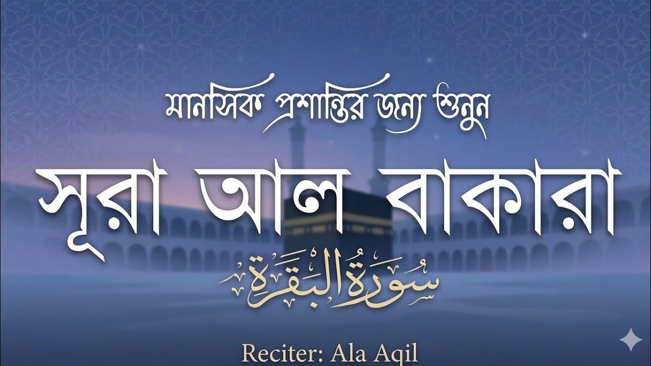 সূরা আল-বাকারা | অত্যন্ত দরদী ও হৃদয় ছুঁয়ে যাওয়া তিলাওয়াত | আলা আকিল
