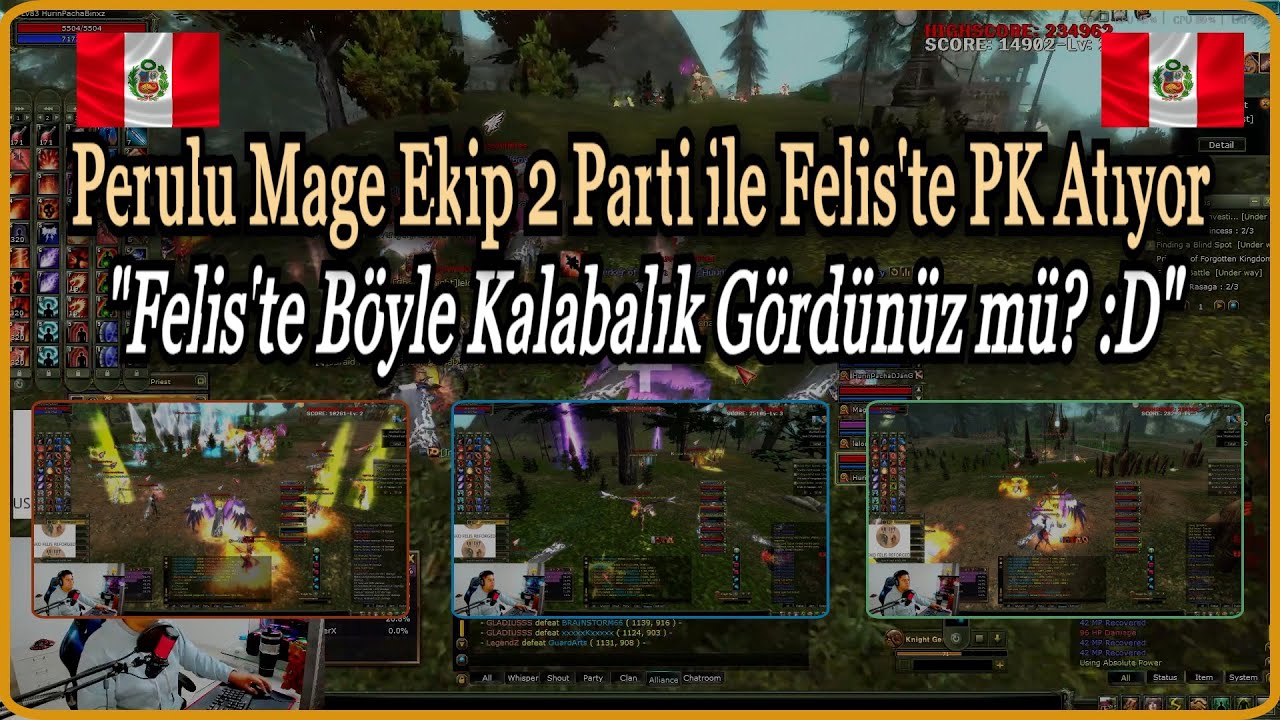 Perulu Mage Ekip 2 Parti ile Felis'te PK Atıyor | Böyle Kalabalık Gördünüz mü? :D | Knightpedia