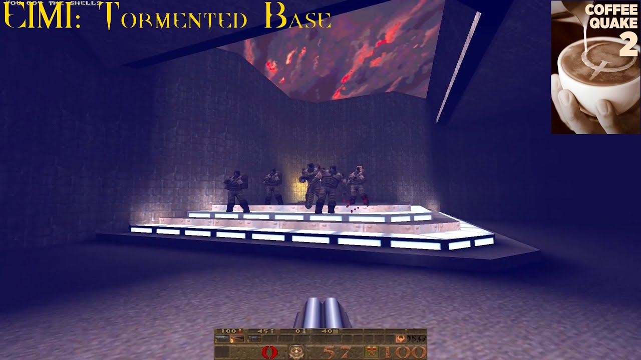 Coffee Quake 2: Double Shot (Normal) - E1M1: Tormented Base (100%)