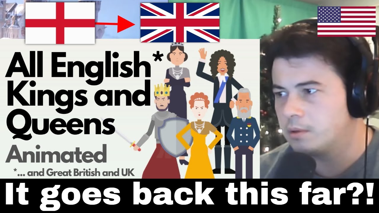 American Reacts All English Kings and Queens animated history documentary