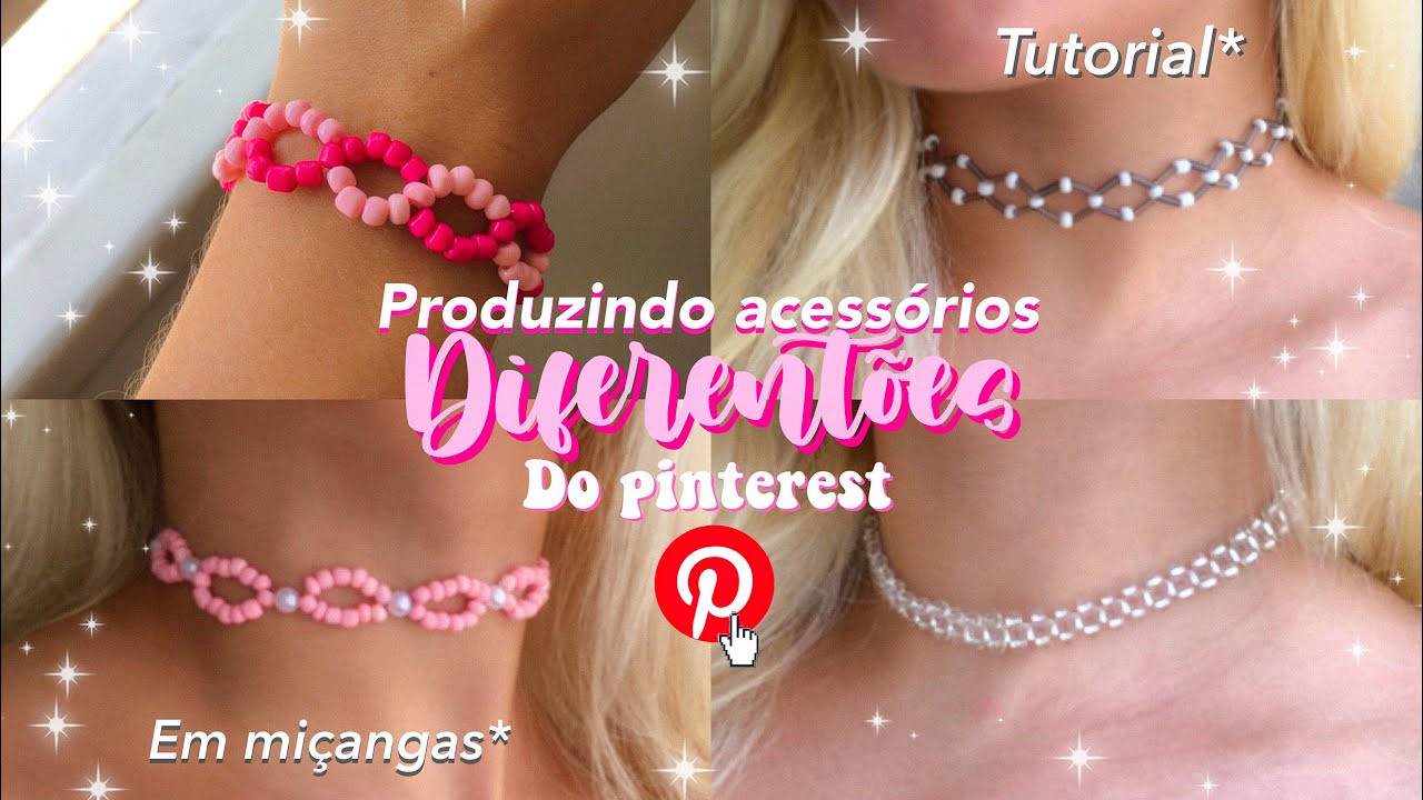 Produzindo acessórios DIFERENTÕES em miçangas do Pinterest!!