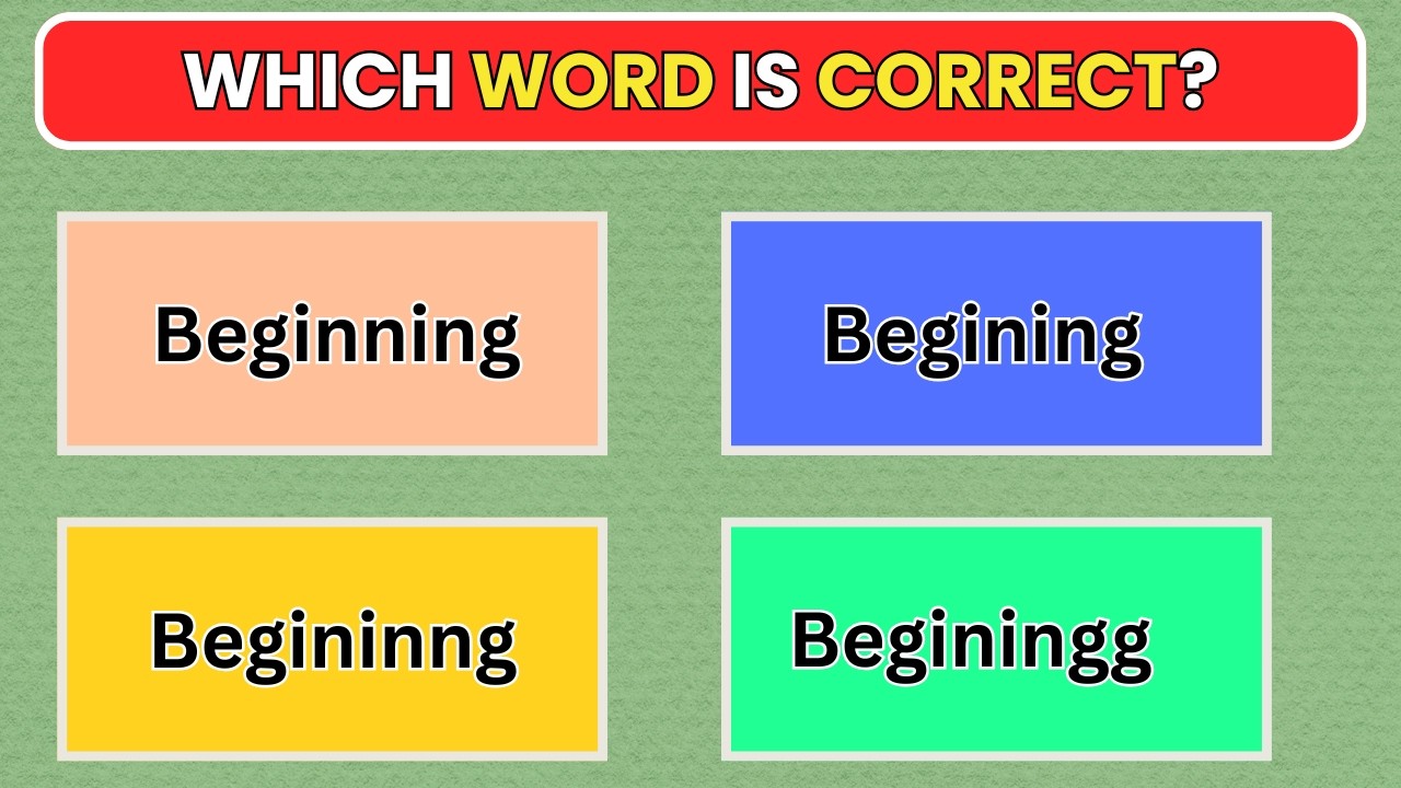 Spelling Quiz | Can You Correct 50/50 ? Easy to Expert Level