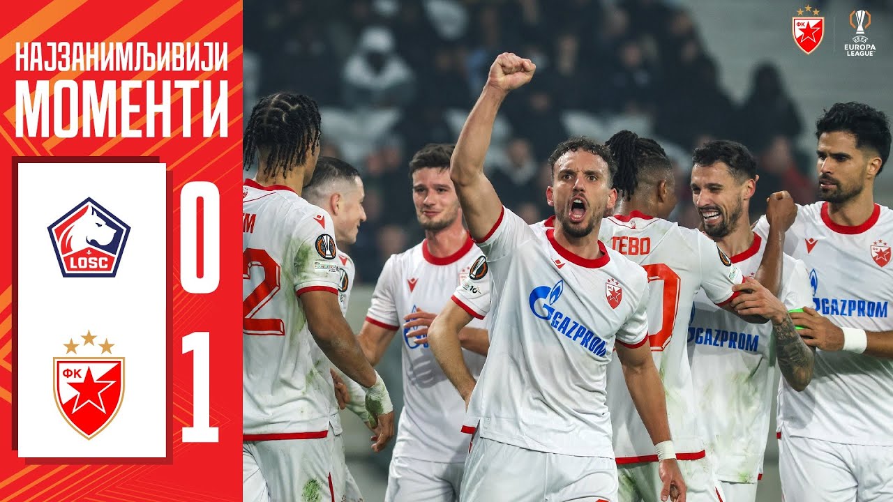 Лил - Црвена звезда 0:1, најбољи моменти