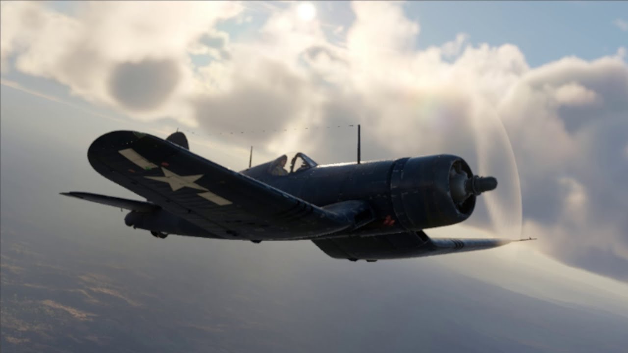 Corsair F4U-1D (War Thunder Air Realistic Gameplay) also Ki-27, J-6, Spitfire