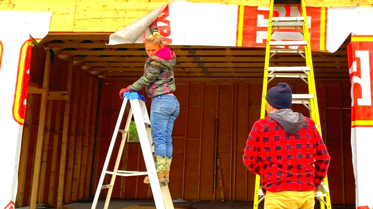 Unexpected Accident | 24x24 Garage Build | 8x12 Door Opening Prep