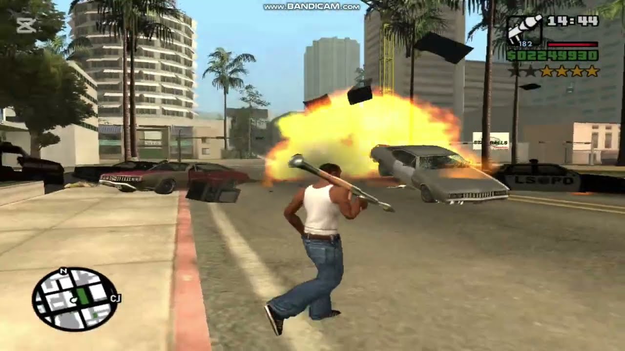 GTA: CJ’s Dangerous Police Battle (Full Video) #boss #gaming #fighter 
