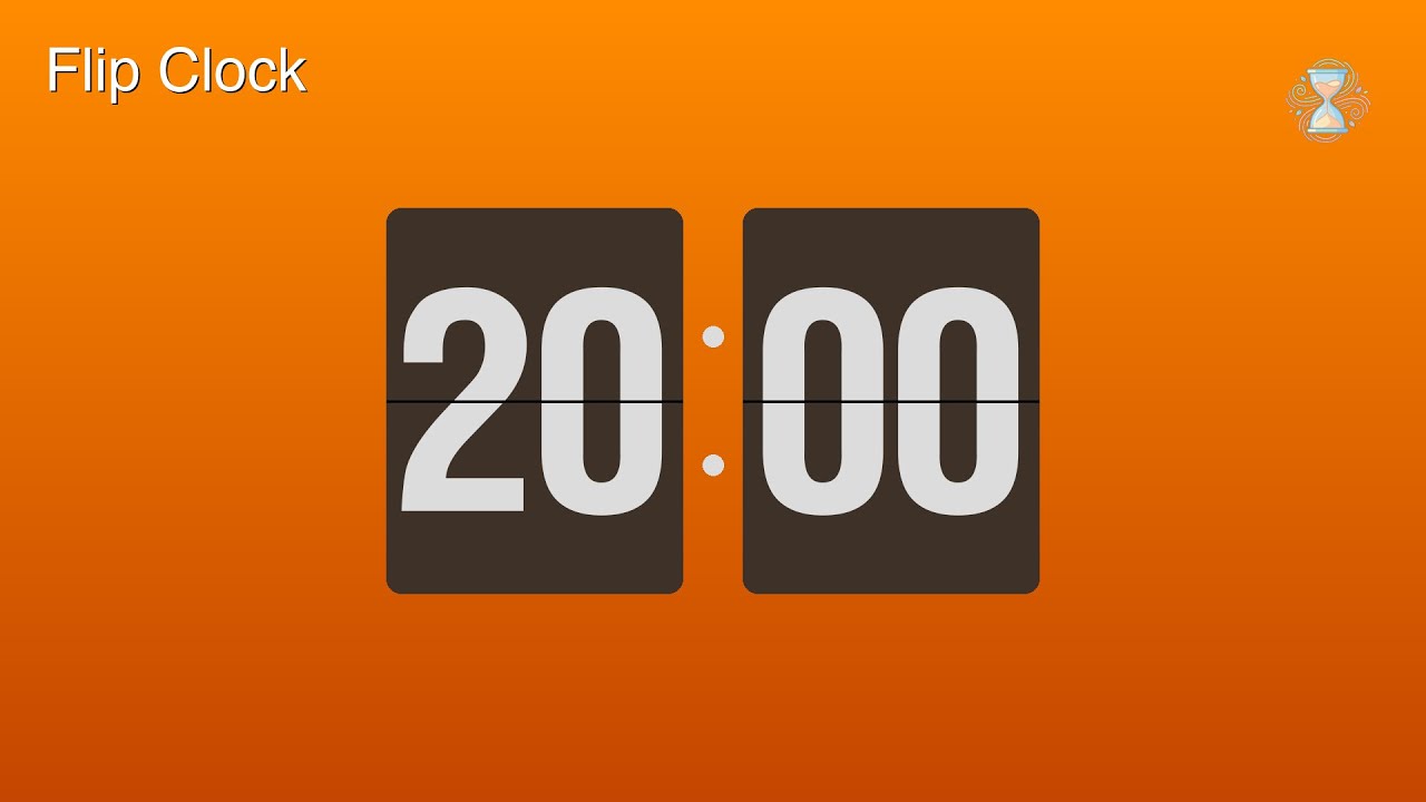 20 Minute Timer ⏱️ Flip Clock Countdown | Meditation & Focus Timer - ChronoFlow