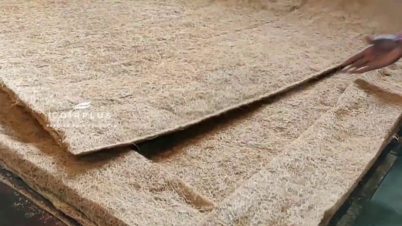 Rubberised Coir Mattress Bare sandwich process