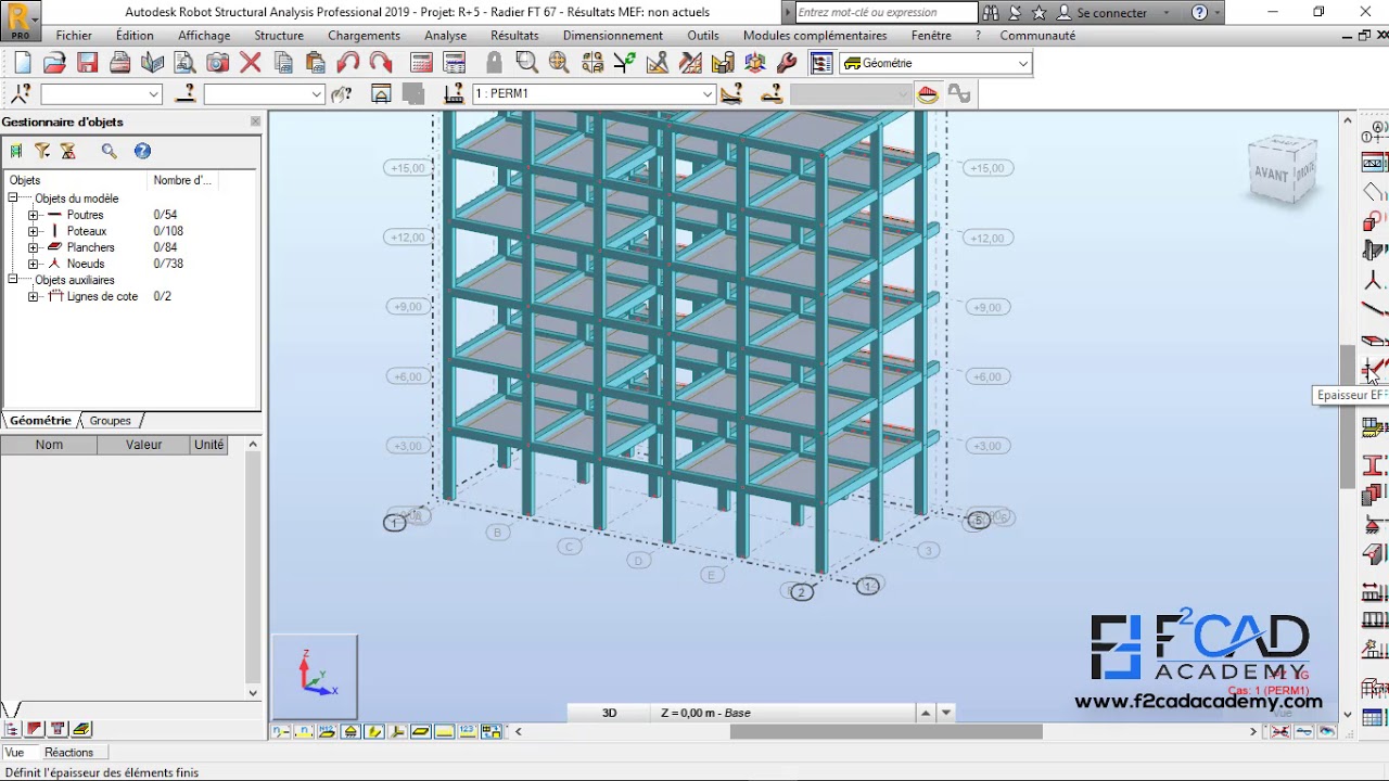 Calcul d’un Radier sur Robot Structural Analysis