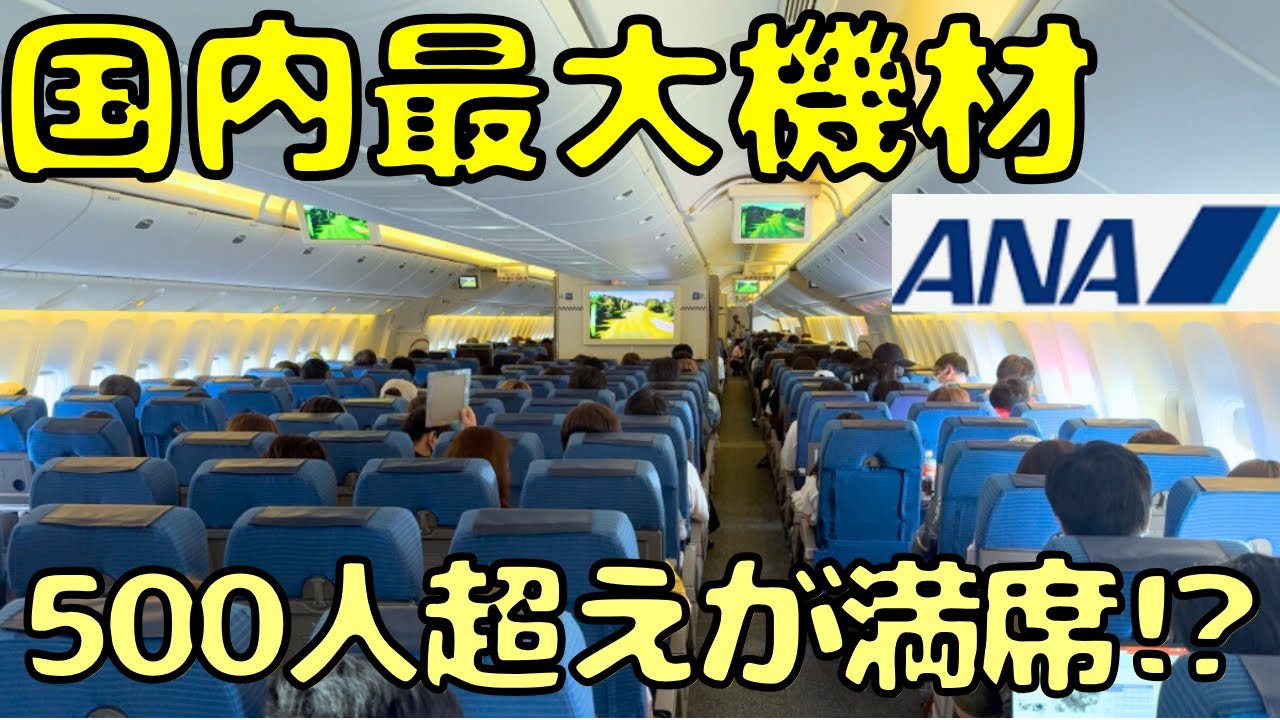 【デカすぎるだろ...】ANAが5機だけ保有してる日本国内最大の飛行機で夏休み期間の東京→那覇を移動するとこうなります。
