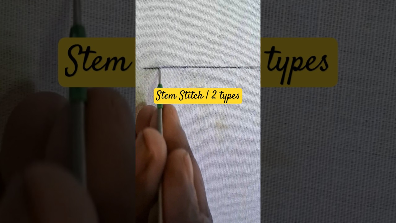 Aari Work Tutorial8 | Stem Stitch | 2 type 