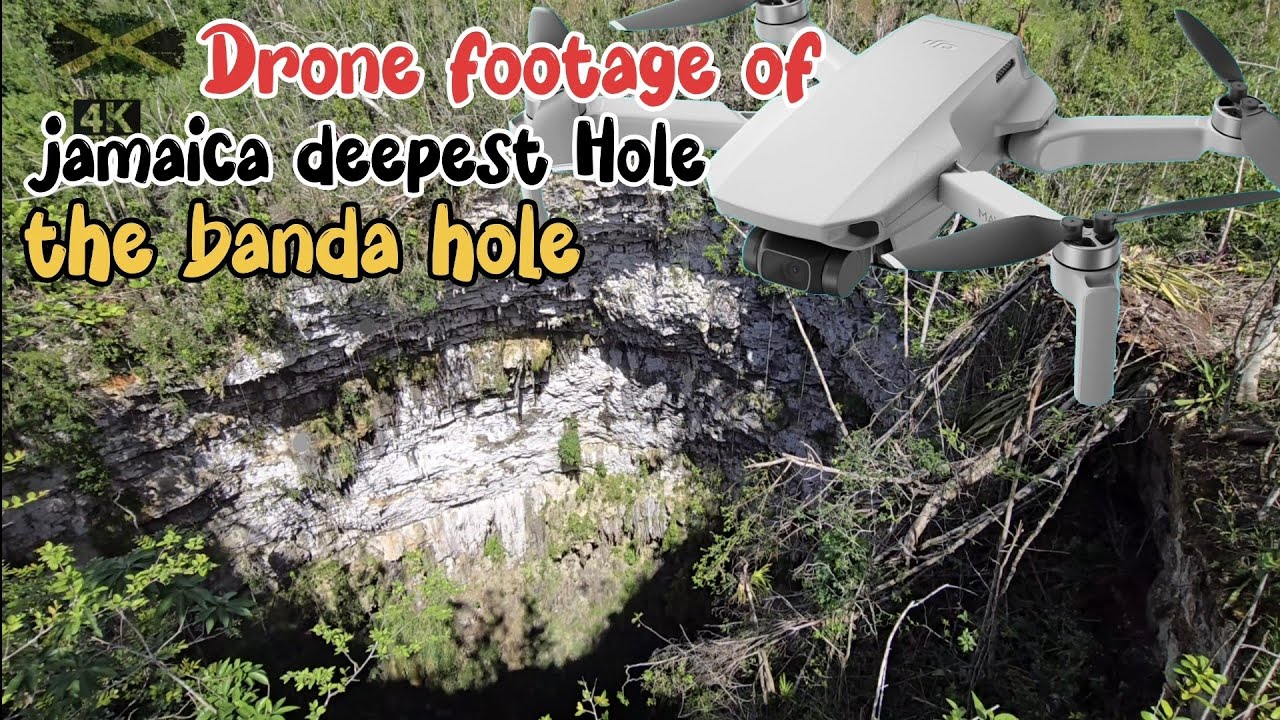 Drone footage into the deepest hole in jamaica, epic discovery, the banda hole #jamaica #discovery 
