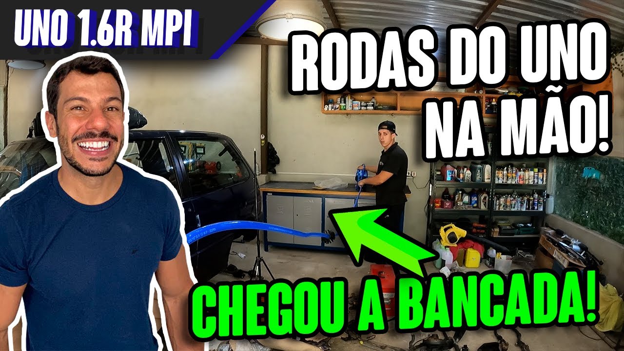 😍 RODAS DO UNO CHEGARAM! BORA ZERAR A GARAGEM? Linha de ar comprimido + bancada + ferramentas novas!