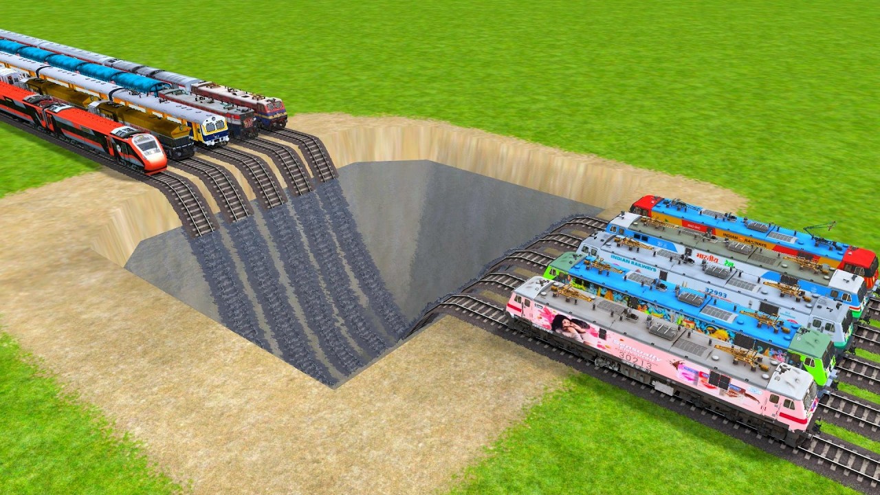 🍁Train Falls Into Huge Pit? | Extreme Railway Challenge | Most Dangerous Train Track Ever Created