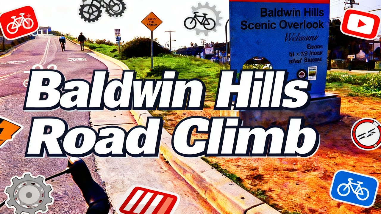 Baldwin Hills Road Bike Climb (Culver Stairs Climb) #cycling #culvercity #climbing #downhill #bike