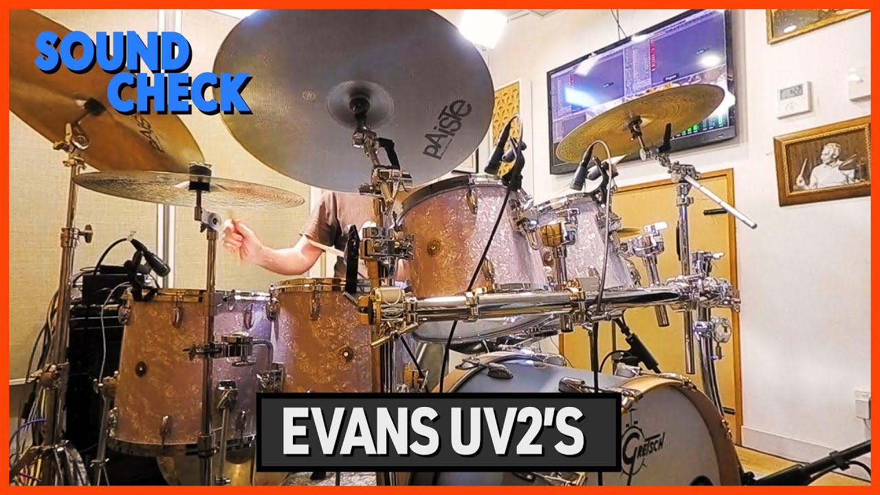 Evans UV2 Drumheads Gretsch USA Custom Drums