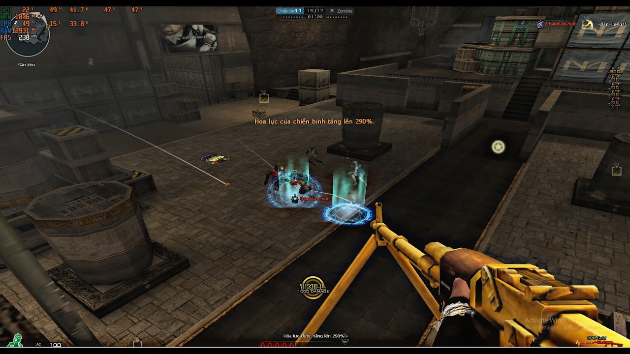 Crossfire Viet Nam Rpk gold in zombie mode remaster 2010 4k60fps