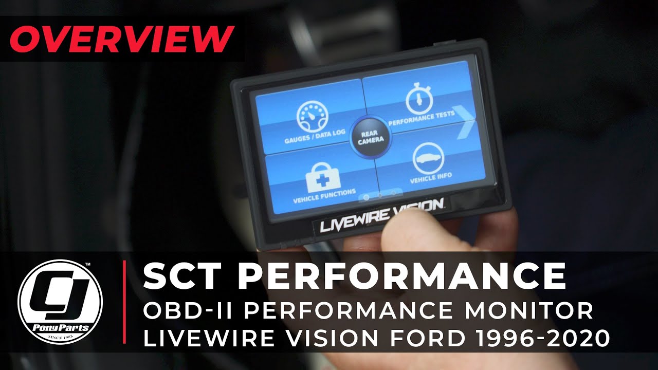 Автомобили Ford 1996–2023 годов | Монитор SCT Performance Livewire Vision