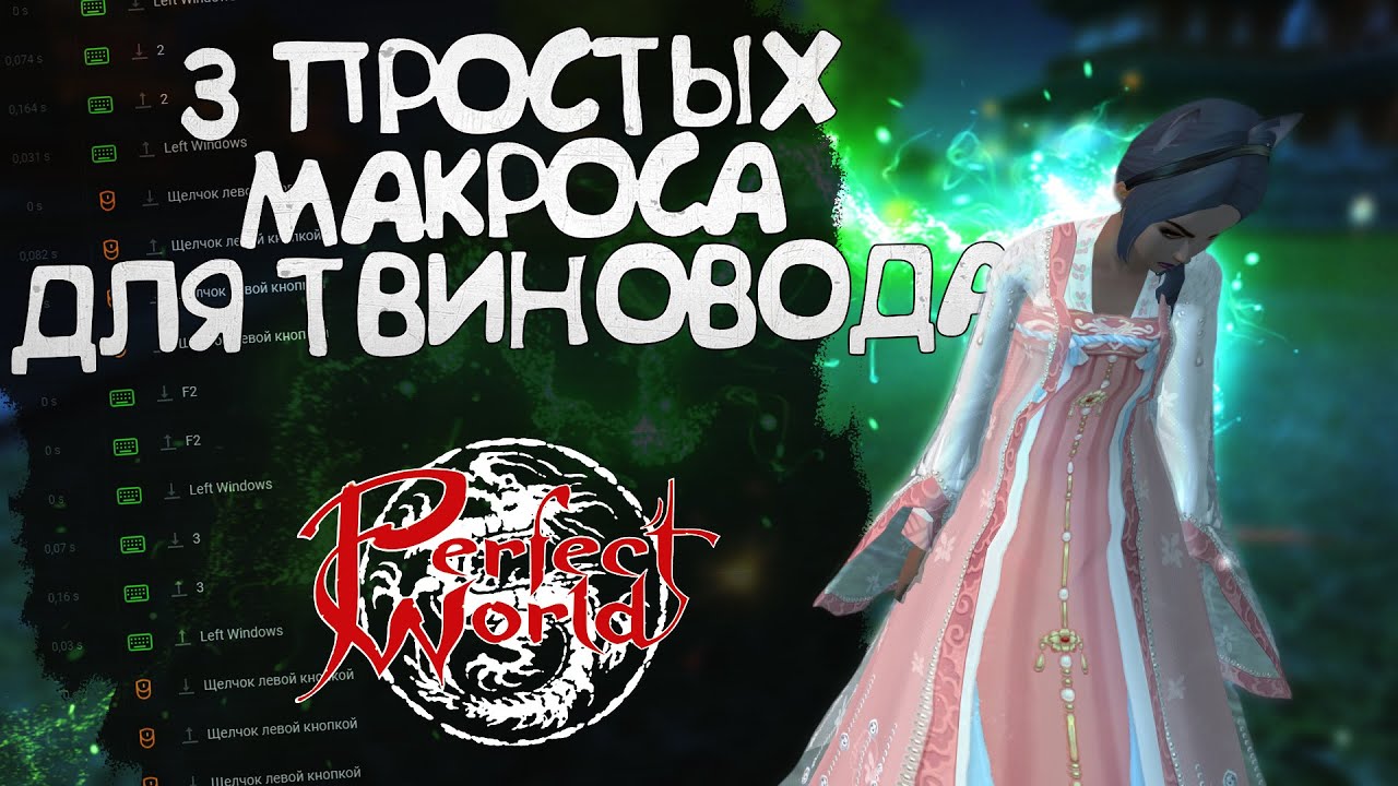 ТВИНОВОДСТВО ЧАСТЬ №2! МАКРОСЫ ДЛЯ ТВИНОВ И ПРАКТИКА В ДАНЖАХ, 3 ПРОСТЫХ МАКРОСА В PERFECT WORLD