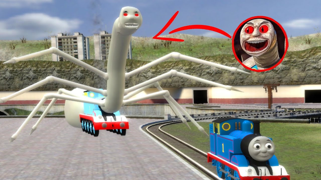Building a Thomas Train Chased By Cursed Thomas and Friends Family in Garry's Mod!!