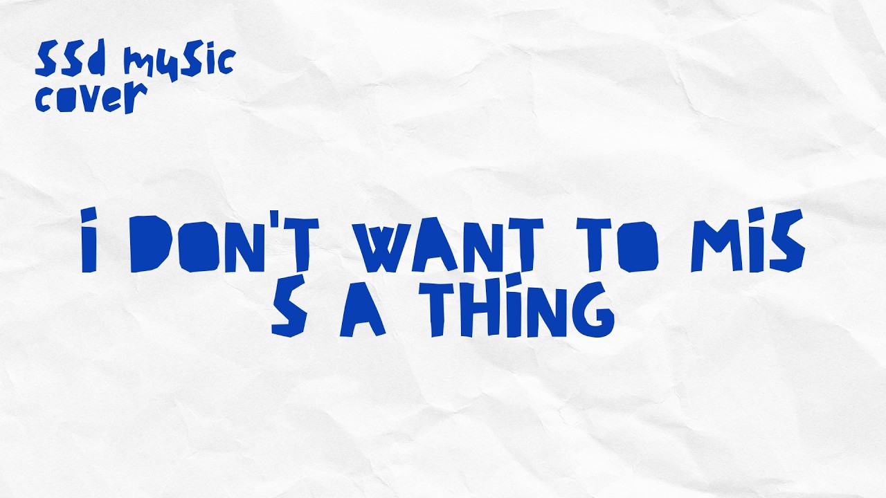 I Don't Want to Miss a Thing - Aerosmith (Rnb Jazz Fusion Cover by SSD)