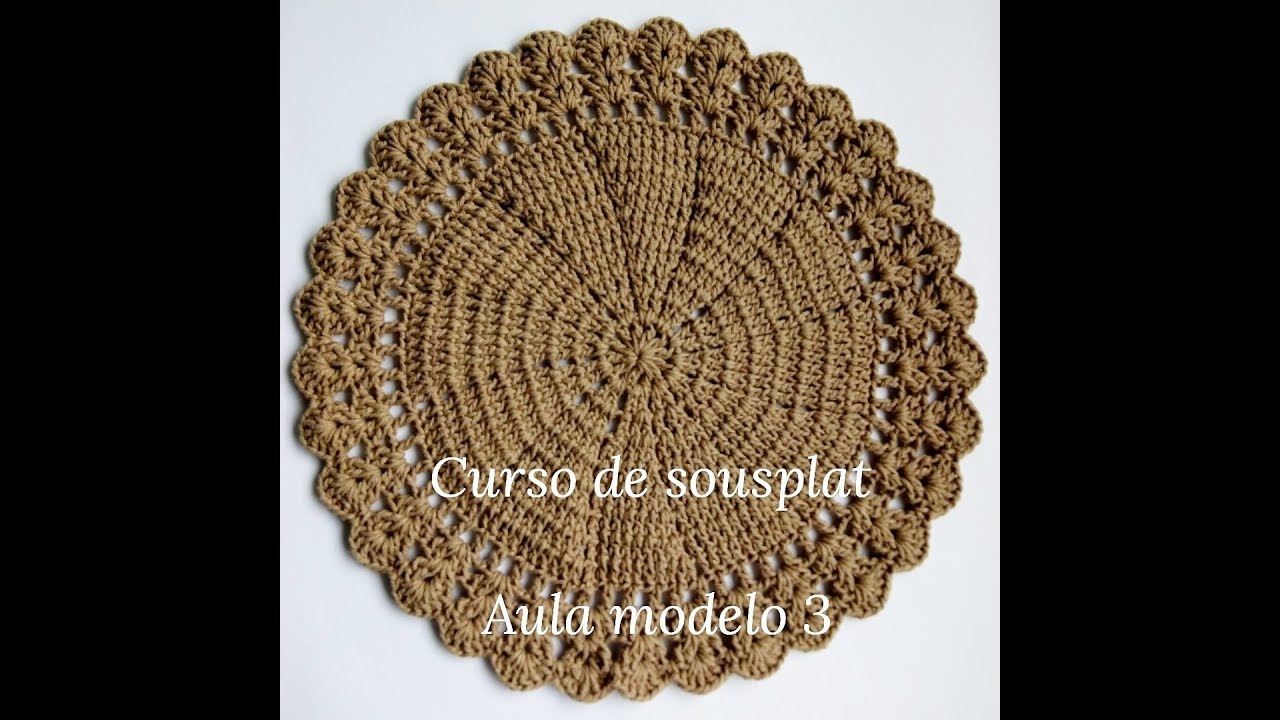 Sousplat de croché passo a passo - modelo clássico