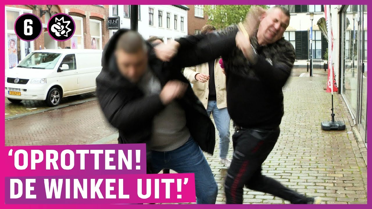 ZIEN: Agressieve oplichter gebruikt meteen geweld bij confrontatie