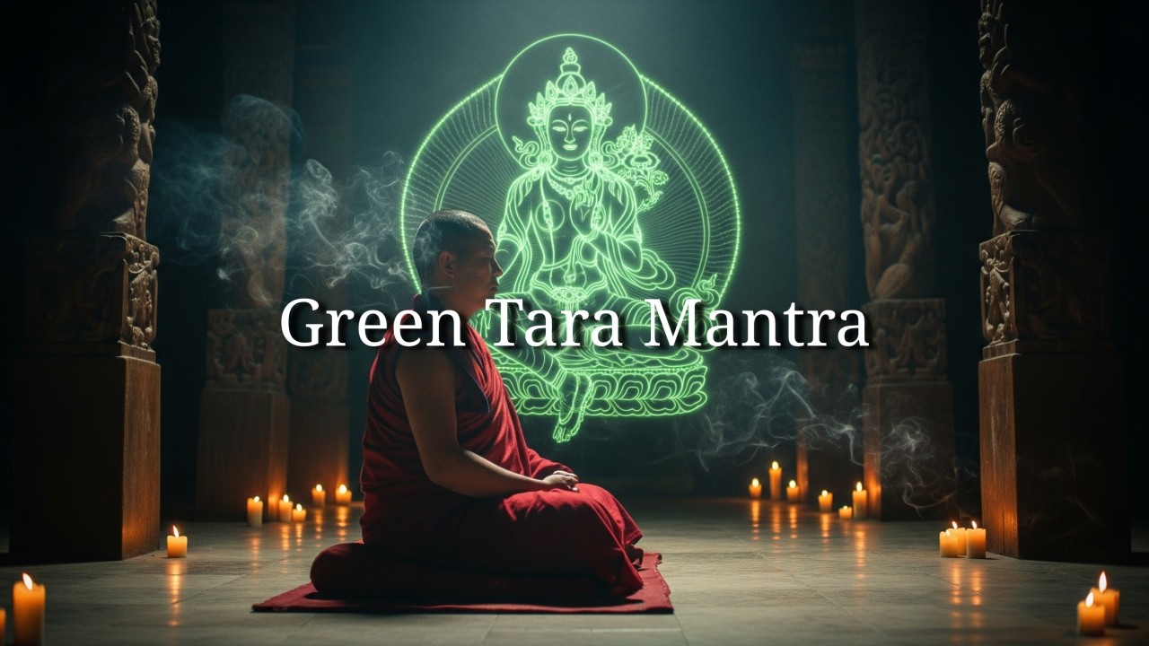Green Tara Protection Mantra &ndash; Tayata Om Tare Tuttare Ture Soha | Buddhist Monks 432Hz