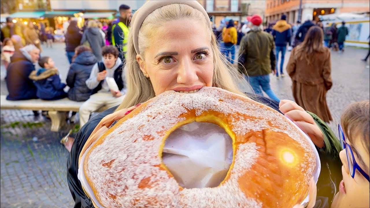 EXPERIMENTE O NATAL EM ROMA: DELICIAS DE RUA E FEIRINHAS INCRIVEIS!! 🇮🇹